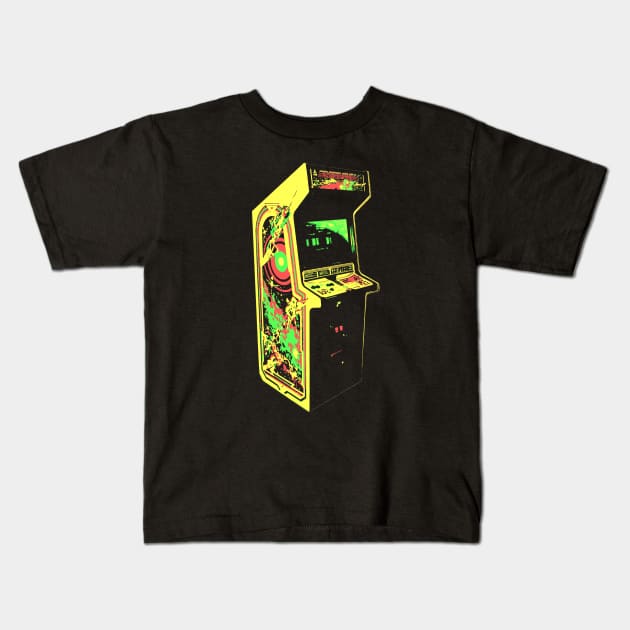 Space Duel Retro Arcade Game 2.0 Kids T-Shirt by C3D3sign